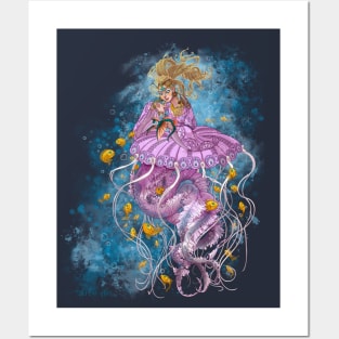 Mili Fay’s Jellyfish, Hippie, Inquisitive Mermaid Posters and Art